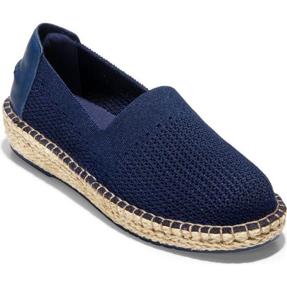 COLE HAAN Cloudfeel Stitchlite Espadrille in Navy Blue Fabric Women's 9.5B - Picture 1 of 15